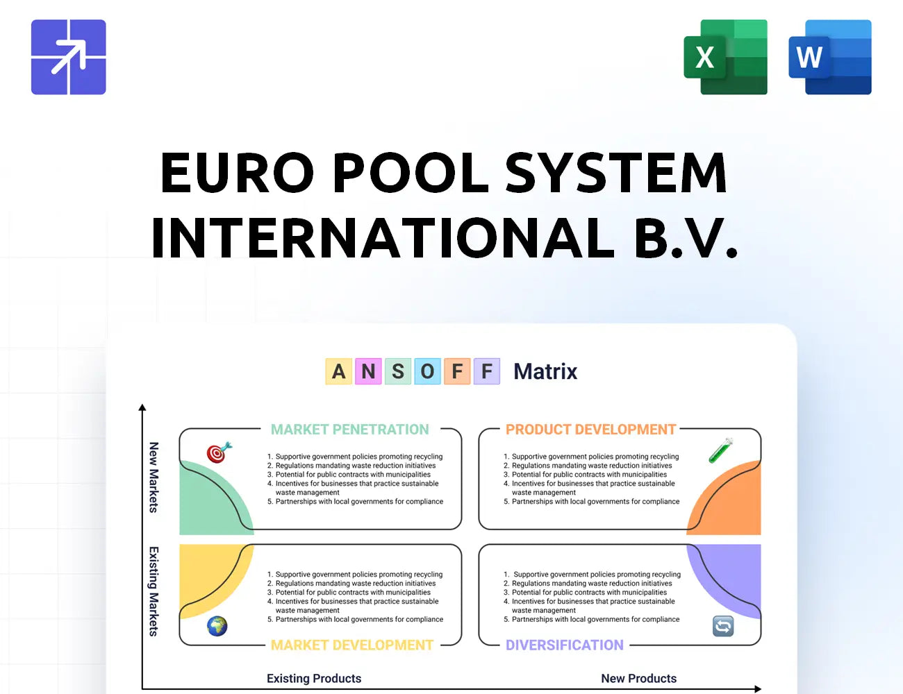 Europoolsystem Ansoff Matrix