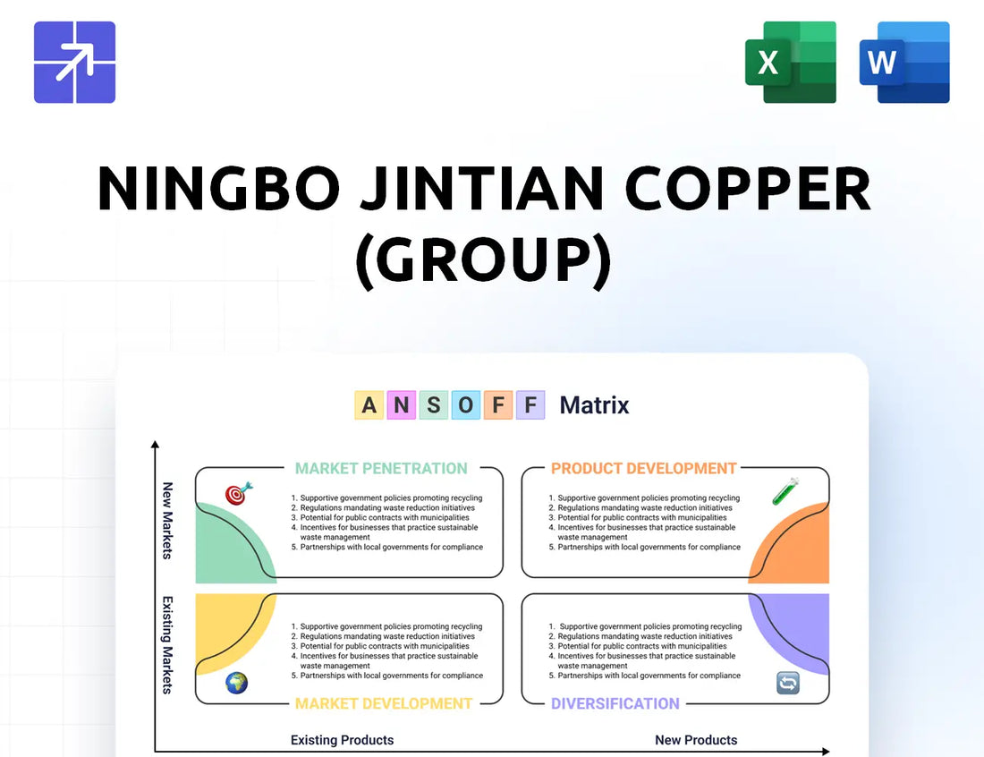 Jintiancopper Ansoff Matrix