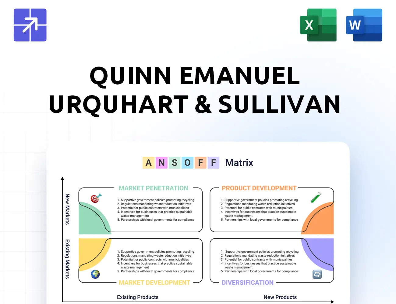 Quinnemanuel Ansoff Matrix